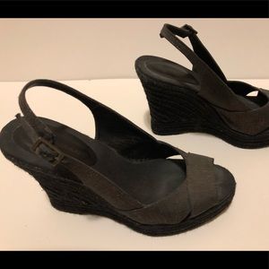 Banana Republic black wedge sandals. Hardly worn